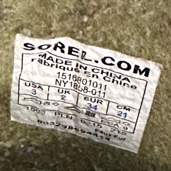 SOREL Joan of Arctic Kids Winter Waterproof Lined Snow Boots - size 3 Big Kids - Picture 7 of 7